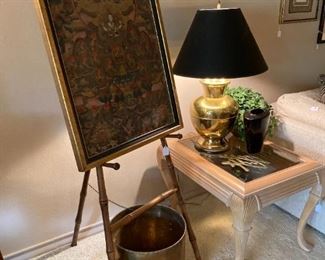 Easel and framed art