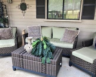 Sofa, chairs, and table set