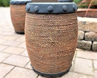 5 Firepit Stools (Stone).  upside down and they turn into a planter