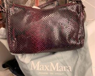 268db Max Mara Snake Skin Hand Bags