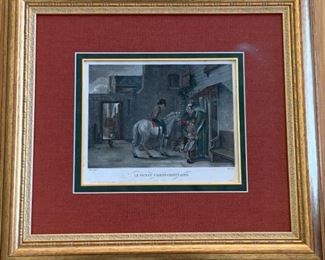 085l Antique Hand Tinted Lithograph by JC Martinez
