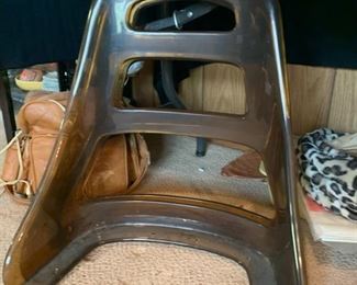 Vintage acrylic chair backs