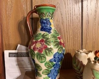 Hand painted ceramic vase
