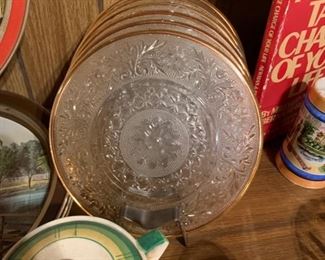 Vintage gold rimmed plates