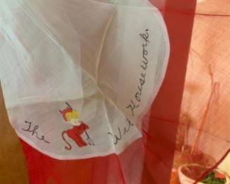 Handpainted vintage apron