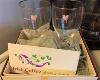 Retro Irish coffee cups, new in box