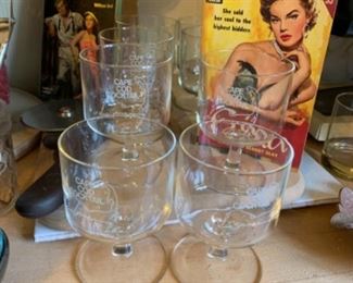Vintage Cape Cod Cocktail glasses set of 6