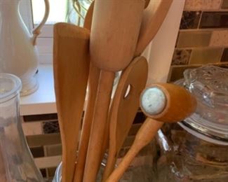 Wooden kitchen utensils
