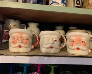 Vintage Santa mugs