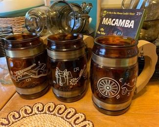 Vintage Siesta ware beer mugs