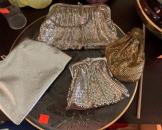 Vintage Whiting and Davis mesh purses