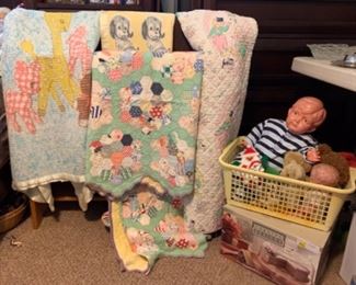 Vintage baby blankets and quilts