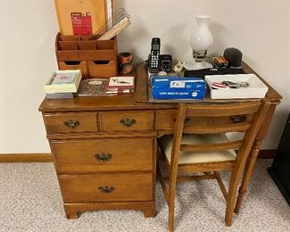 Maple desk and chair