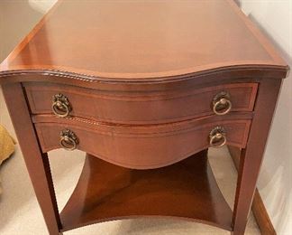 Pair of Hekman mahogany end tables