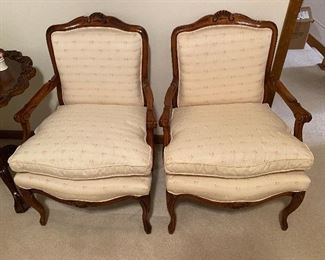 Pair of comfy, quality armchairs by Sam Moore
