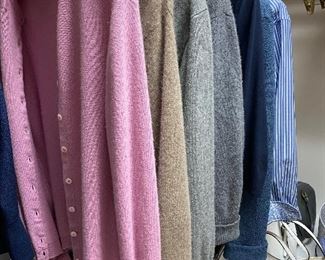 Row of cashmere sweaters