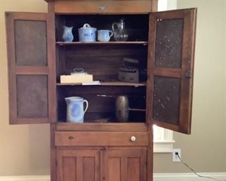 001 Antique Pie Safe and Vintage Accessories