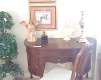 Antique Demilune lift top Vanity