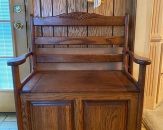 Hall/Entryway Bench w/ Flip Top Storage - $150 - 34" Wide x 38" High x 20.5" Deep