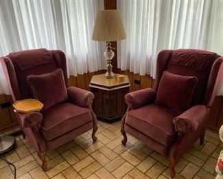 2 x La-Z-Boy Classic Hi Leg Recliner - $60 each - 38" x Deep x 40" x High x 31" Wide 
