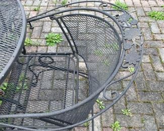 Wrought Iron Patio Set Table & 4 Chairs - $275