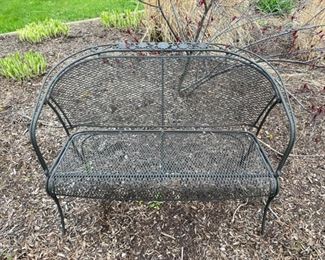 Wrought Iron Garden Bench - $80