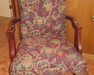 1 of 2 clawfoot parlor chairs
