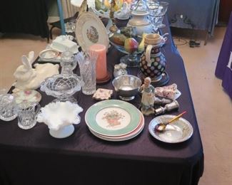 glassware,fenton, cut, painted