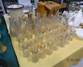vintage milk bottles