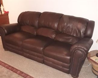 Leather touch sofa