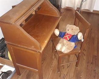 Childs roll top desk