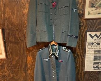 WWII SS Der Fuhrer Officers Jacket / Coat and Non Commissioned Officers Jacket / Coat