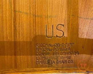 1940 US Military Office Chair