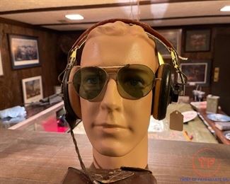 WWII Aviator Glasses and Head Set