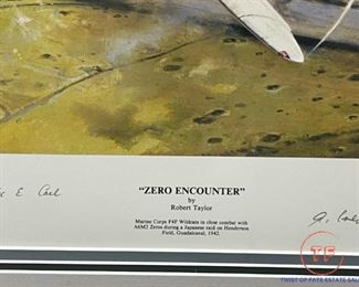LIMITED EDITION PRINT by Robert Taylor "Zero Encounter" - with 5 Signatures