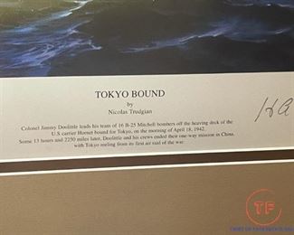 LIMITED EDITION PRINT by Nicolas Trudgian "Tokyo Bound" - with 5 Signatures