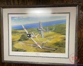 LIMITED EDITION PRINT by Robert Taylor "Zero Encounter" - with 5 Signatures