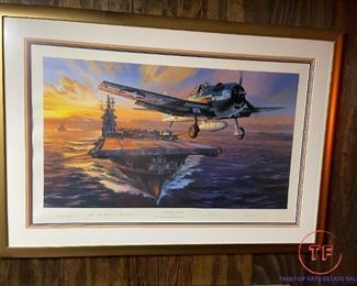 LIMITED EDITION PRINT by Nicolas Trudgian "Scramble for the Marianas" - with 5 Signatures