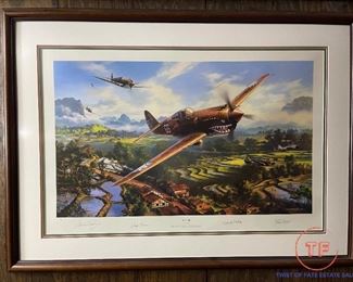 LIMITED EDITION PRINT by Nicolas Trudgian "Tiger Fire" - with 4 Signatures