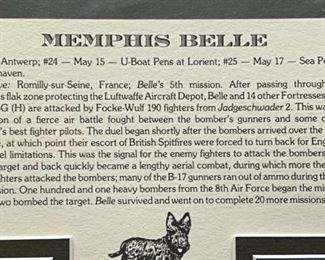 MEMPHIS BELLE Limited Edition Framed Print Signed by ENTIRE CREW