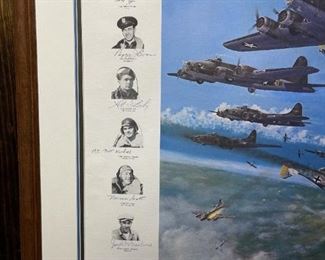 MEMPHIS BELLE Limited Edition Framed Print Signed by ENTIRE CREW with COA