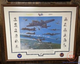 MEMPHIS BELLE Limited Edition Framed Print Signed by ENTIRE CREW with COA