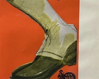 Original " LET'S GO " U. S. MARINE 1942 WWII  - Minneapolis, Minn. Recruiting Framed Poster