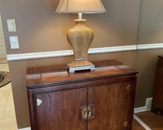 Thomasville Asian Themed Server with Brass Pulls