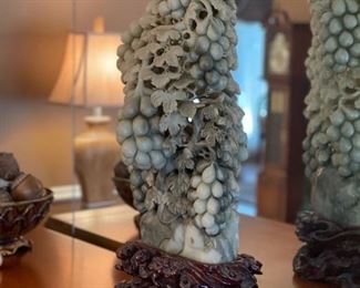 30" Tall Carved Jade Sculpture