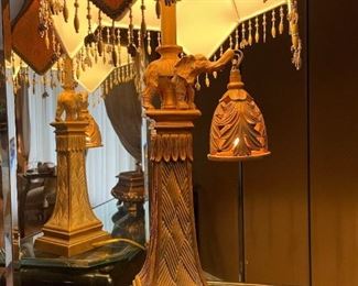 Bombay Style Elephant Lamp 