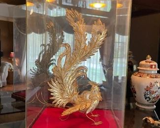 Sterling Silver Rooster in Display Case