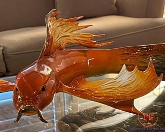 Limited Edition BIG KAHUNA Bronze Koi Fish Sculpture by TIM COTTERILL