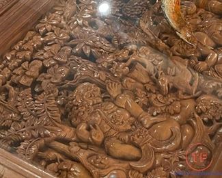 Indonesia Deeply Carved Coffee Table