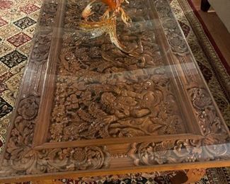 Indonesia Deeply Carved Coffee Table